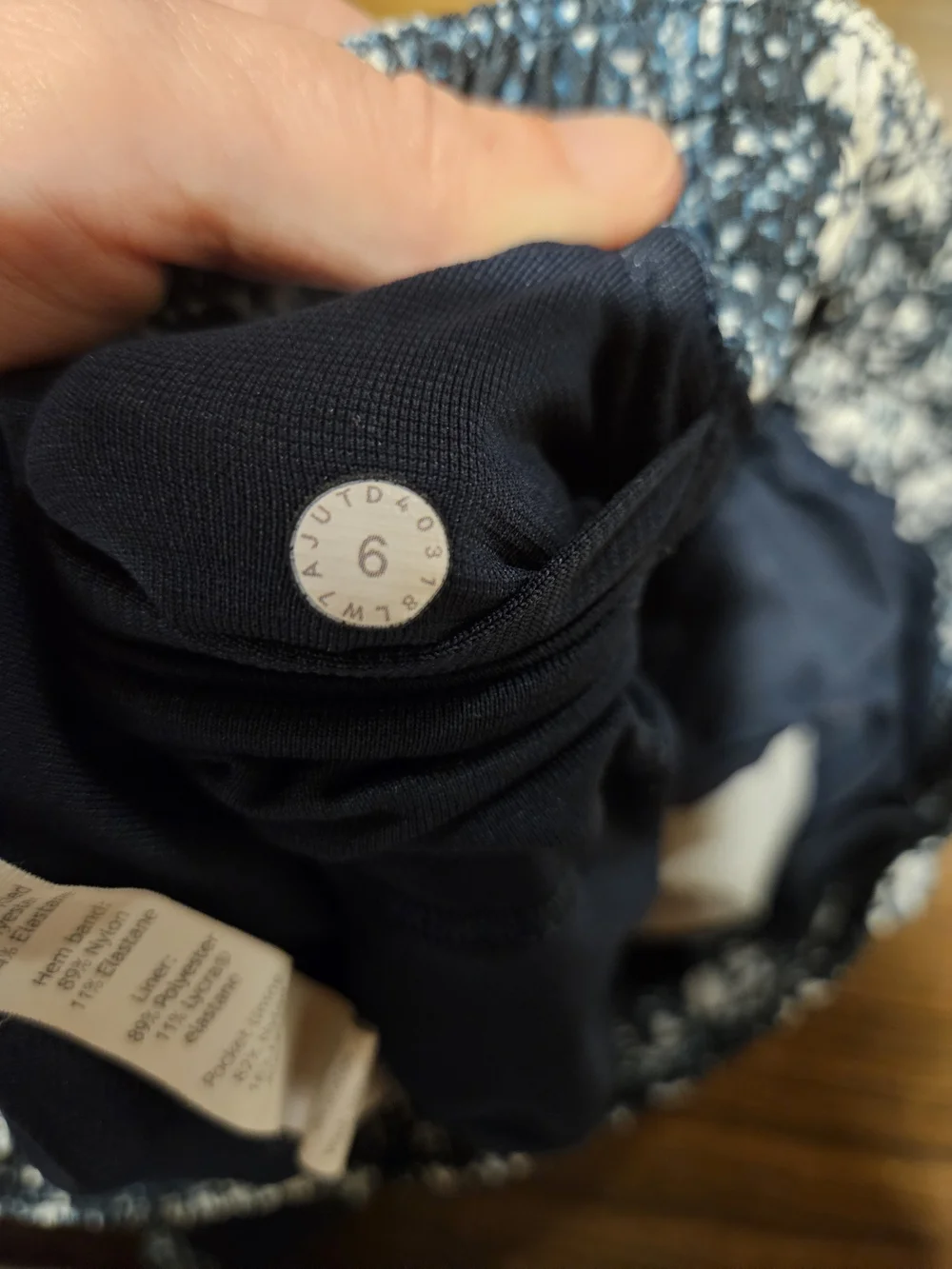 lululemon athletica Navy and White Floral Athletic Shorts